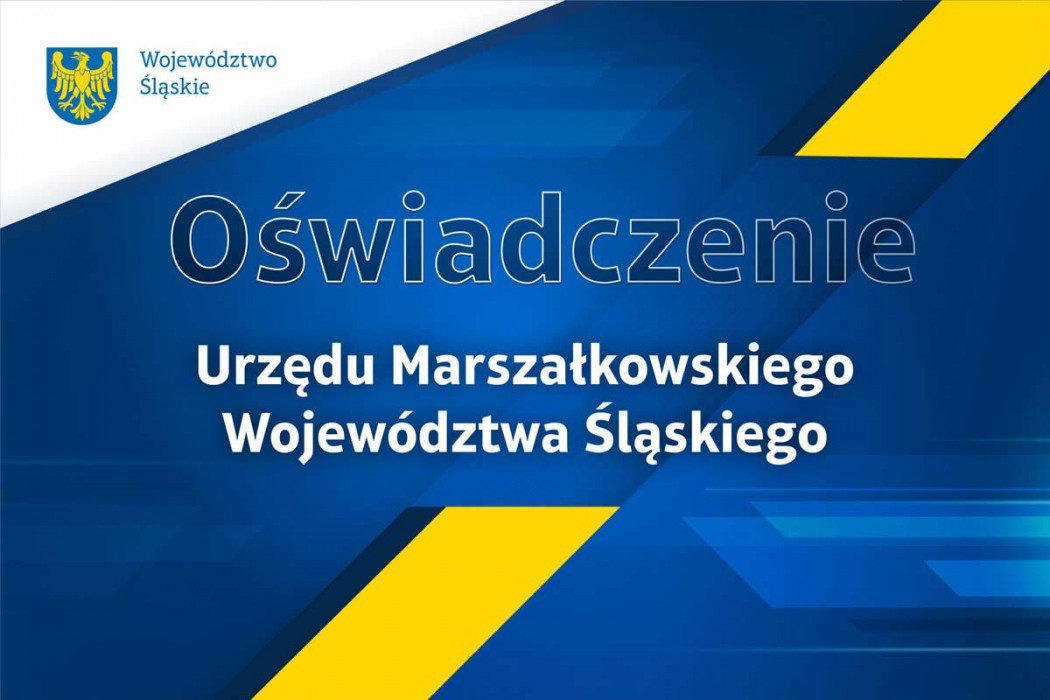  Zdjęcie do wiadomości: Oświadczenie Urzędu Marszałkowskiego Województwa Śląskiego 