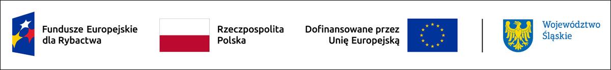  Zestaw logotypów dla programu Fundusze Europesjkie dla Rybactwa oraz logotyp Województwa Śląskiego 
