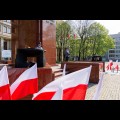  Uroczyste podniesienie flagi państwowej na placu Bolesława Chrobrego w Katowicach. fot. Andrzej Grygiel / UMWS 