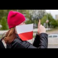  Z okazji Dnia Flagi ulicami Katowic przebiegli uczestnicy Biegu Bohaterów. fot. Tomasz Żak / UMWS 