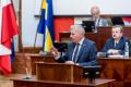 Radni podczas sesji na Sali Sejmu Śląskiego w Katowicach. 