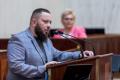 Uczestnicy konferencji siedzą w Sali Sejmu Śląskiego. 