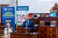 Uczestnicy konferencji siedzą w Sali Sejmu Śląskiego. 