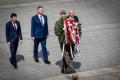 Uroczystości przed Pomnikiem Żołnierza Polskiego w Katowicach. 