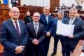 Przedstawiciele ROD odbieraja umoway podczas gali w Sali Sejmu Śląskiego. 