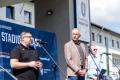 Briefingu prasowego z udziałem dyrektora Stadionu Śląskie Adama Strzyżewskiego, wicemarszałka Leszka Pietraszka oraz organizatora maratonu Bohdana Witwickiego. 
