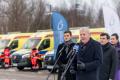Konferencja prasowa - przekazanie ambulansów. 