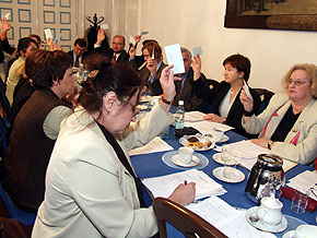 Głosowanie z czasie walnego zebrania Śląskiej Organizacji Turystycznej 
