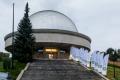 Studio radiowe wraz z publicznością w Planetarium Śląskim. 