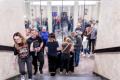 Studio radiowe wraz z publicznością w Planetarium Śląskim. 