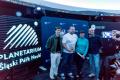 Studio radiowe wraz z publicznością w Planetarium Śląskim. 