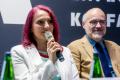 Konferencja prasowa w łaźni Gwarek Muzeum Śląskiego . 
