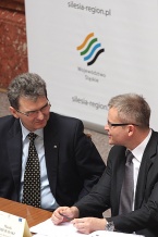  Marszałek Bogusław Śmigielski i Marek Michalski z Ministerstwa Rozwoju Regionalnego 