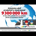  Grafika: Uczestnicy akcji przejechali ponad 9,3 mln kilometrów , to tak jakby ponad 230 razy okrążyć ziemię na wysokości równika. / graf. UMWS 