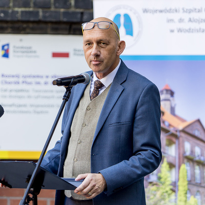 Otwarcie zrealizowanych inwestycji w Wojewódzkim Szpitalu Chorób Płuc w Wodzisławiu Śląskim,. fot. Tomasz Żak / UMWS