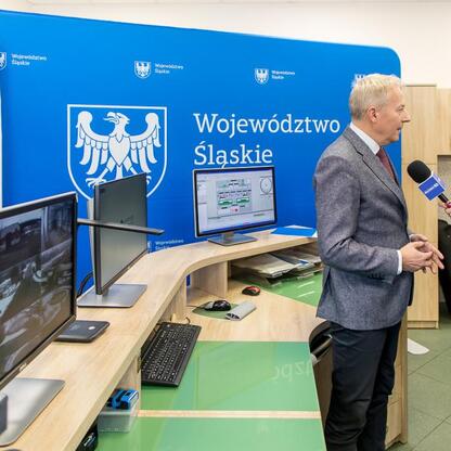 Wojciech Saługa, Marszałek Województwa Śląskiego, prezentuje projekt 