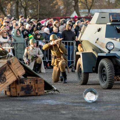 Rekonstrukcja wydarzeń z 1945 r. w rejonie Upper Silesia. (wygenerowano przez AI)