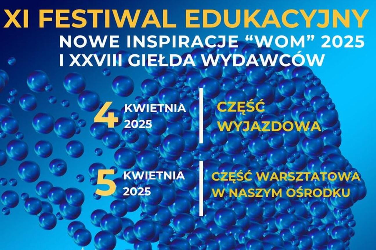 Promocja XI Festiwalu Edukacji "Nowe Inspiracje WOM" w Śląsku, 4-5 kwietnia 2025. (wygenerowano przez AI)