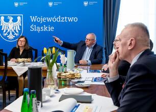 Spotkanie wojewódzkie o modernizacji linii kolejowych i budowie nowych przystanków w Gliwicach. (wygenerowano przez AI)
