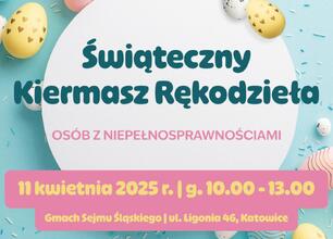 Promocja kiermaszu rękodzieła osób z niepełnosprawnościami w Katowicach, 11 kwietnia 2025. (wygenerowano przez AI)