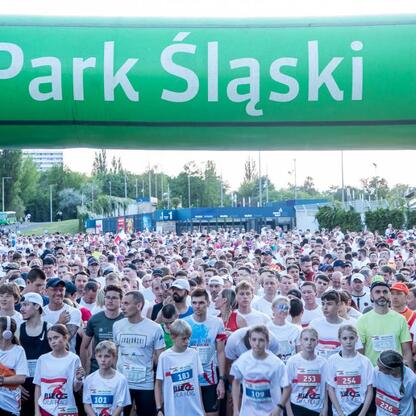 Park Śląski, Bieg dla Flagi 2025, 2000 uczestników, atmosfera patriotyczna. (wygenerowano przez AI)
