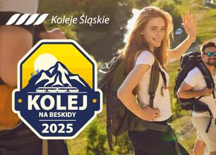 Promocja programu "Kolej na Beskidy 2025" z Kolejami Śląskimi. (wygenerowano przez AI)