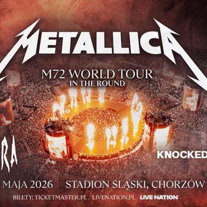 Promocja koncertu Metallica w Chorzowie, 19 maja 2026, Stadion Śląski. (wygenerowano przez AI)