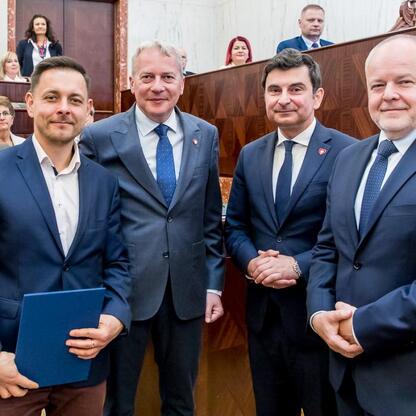Wojciech Saługa i Rafał Adamczyk na forum 