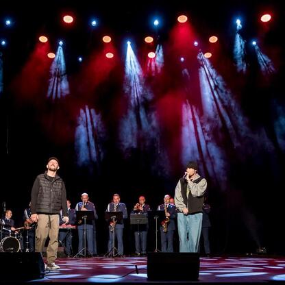 Lively stage performance at Pałac Kultury Zagłębia in Dąbrowie Górniczej, Poland, as part of 