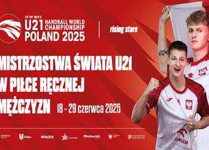 Promocja 25. Mistrzostw Świata w Piłce Ręcznej Mężczyzn U21, które odbędą się w Polsce od 18 do 29 czerwca 2025 roku. (wygenerowano przez AI)
