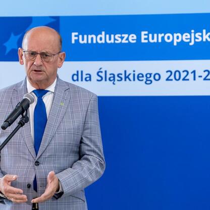 Wojewódzka prezentacja projektów finansowanych z Europejskich Funduszy dla Śląska 2021-2027. (wygenerowano przez AI)