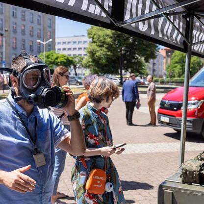 Crisis preparedness training exercise at the Marshal's Office of the Silesian Voivodeship, Katowice, Poland. (wygenerowano przez AI)