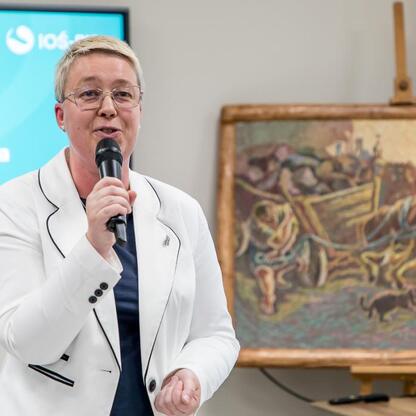 Wystąpienie w Mikołowie na konferencji o planie adaptacji klimatycznej. (wygenerowano przez AI)