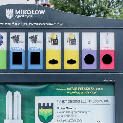 Recykling stanowiska w Mikołowie, Polska, zgodnie z planem adaptacji klimatycznym dla Województwa Śląskiego. (wygenerowano przez AI)
