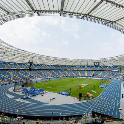 Stadion Śląski w Katowicach, gotowy do Diamentowej Ligi 2024. (wygenerowano przez AI)