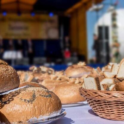 Wojewódzkie Święto Plonów w Woźnikach: freski pieczywa i festiwalowa atmosfera. (wygenerowano przez AI)