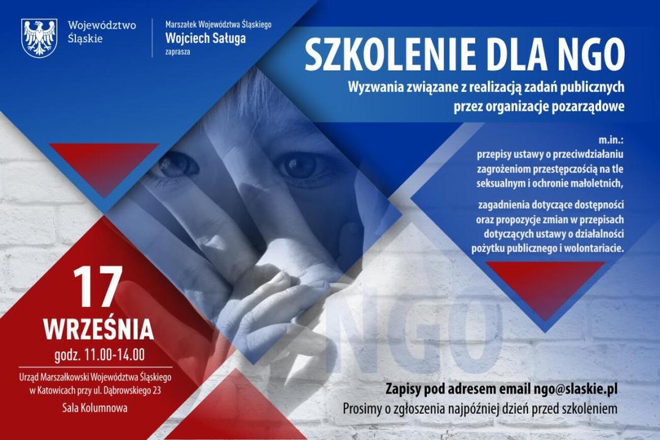 Bezpłatne szkolenie dla NGO w Katowicach, 17.09.2025, 11:00-14:00, Urząd Marszałkowski, ul. Dąbrowskiego 23. (wygenerowano przez AI)