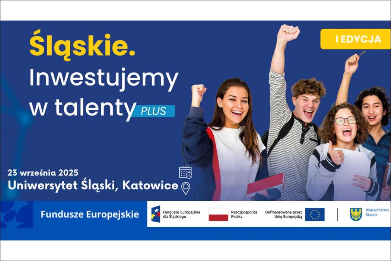 Konferencja "Śląskie. Inwestujemy w talenty PLUS" zapowiadana na 23 września 2025 roku w Katowicach. (wygenerowano przez AI)