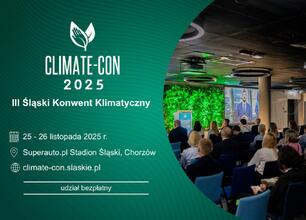 Promocja III Śląskiego Konwentu Klimatycznego (Climate-Con 2025) w Superauto.pl Stadion Śląski w Chorzowie. Wydarzenie skupia się na klimatycznej adaptacji i zrównoważonym rozwoju. (wygenerowano przez AI)