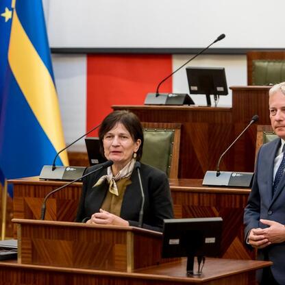 Wojciech Saługa, Marszałek Województwa Śląskiego, przemawia na konferencji 