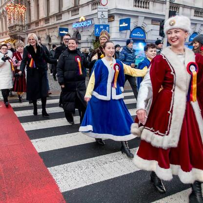Festyn z okazji inauguracji Bielska-Białej jako Polskiej Stolicy Kultury w 2026 roku. (wygenerowano przez AI)