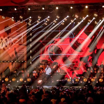Inauguracja Polskiej Stolicy Kultury w Bielsku-Białej, 2026. Scena z koncertem 