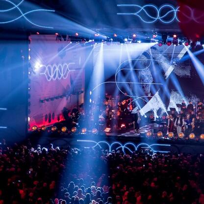 Inauguracja Bielska-Białej jako Polskiej Stolicy Kultury w 2026 roku. Koncert Evviva l’arte na Placu Ratuszowym. (wygenerowano przez AI)