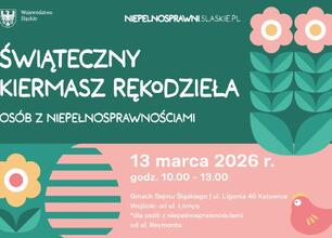 Świąteczny Kiermasz Rękodzieła Osób Niepełnosprawnych, 13.03.2026, Gmach Sejmu Śląskiego, Katowice (wygenerowano przez AI)