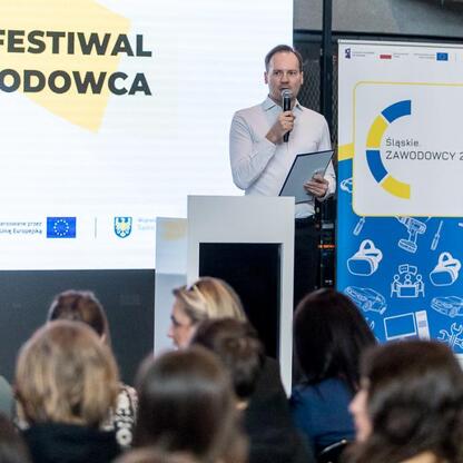 Festiwal Zawodowca w Bielsku-Białej, prezentacja biznesu i praktyczne warsztaty. (wygenerowano przez AI)