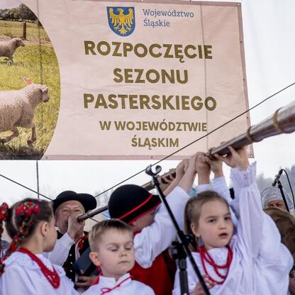 Wernisaż sezonu pasterskiego w Silesia, z udziałem lokalnych autorów i artystów. (wygenerowano przez AI)