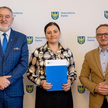 Grzegorz Boski, Marek Bieniek i Marcin Ryś podczas uroczystości związanych z 