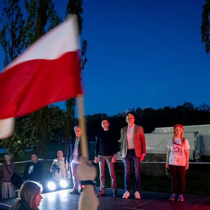 Leszek Pietraszek, wicemarszałek województwa śląskiego, na scenie podczas 