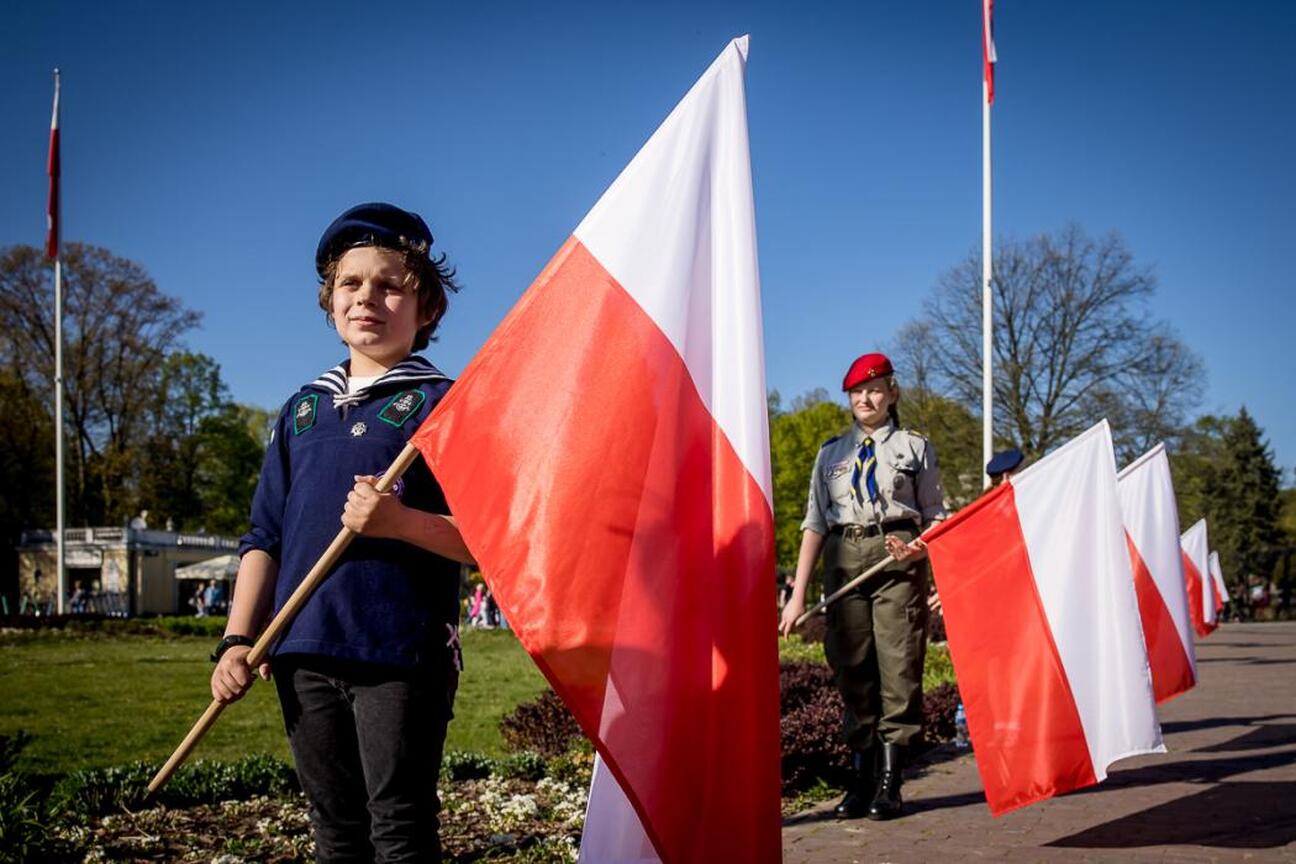 Marchewka honorowa w Tauron Parku Śląskim, upamiętniająca 105. rocznicę III Powstania Śląskiego. (wygenerowano przez AI)