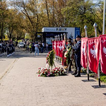 Marchewka honorowa w Tauron Parku Śląskim, upamiętniająca 105. rocznicę III Powstania Śląskiego. (wygenerowano przez AI)